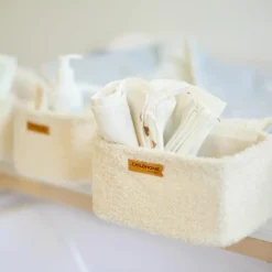 Lot de 3 paniers à suspendre table à langer Teddy écru|Childhome Clearance