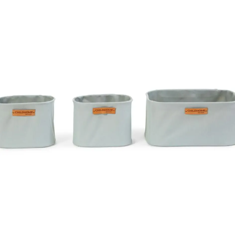 Lot de 3 paniers à suspendre table à langer Evolux gris clair|Childhome