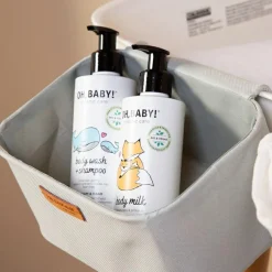 Lot de 3 paniers à suspendre table à langer Evolux gris clair|Childhome