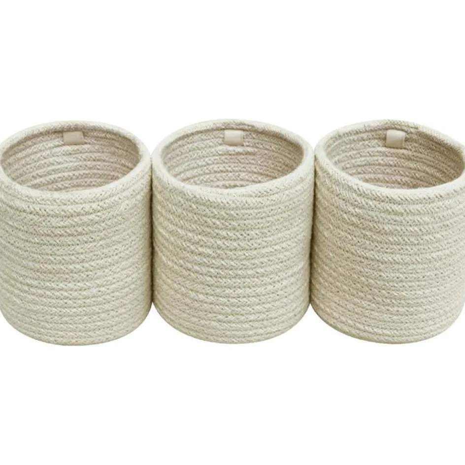 Lot de 3 paniers de berceau bamboo vanille (32 x 10 cm)|Lorena Canals Outlet