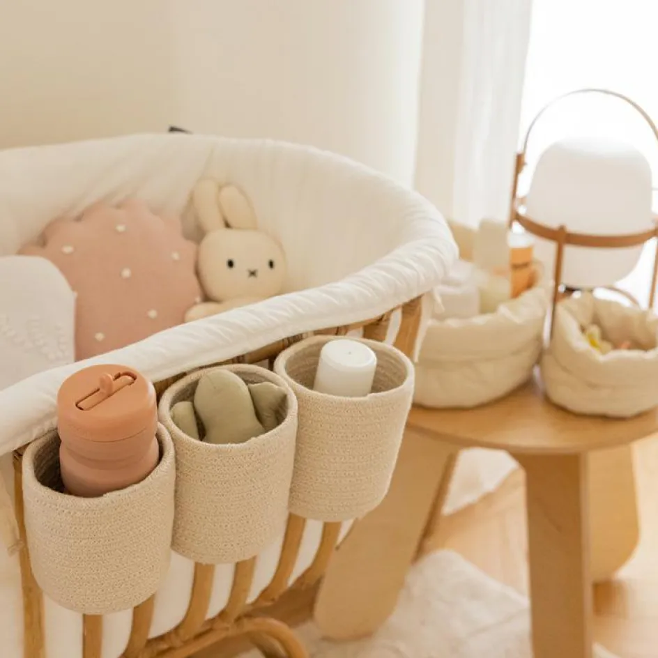 Lot de 3 paniers de berceau bamboo vanille (32 x 10 cm)|Lorena Canals Outlet