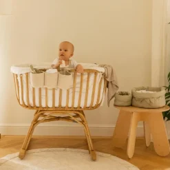 Lot de 3 paniers de berceau bamboo vanille (32 x 10 cm)|Lorena Canals Outlet