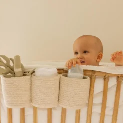 Lot de 3 paniers de berceau bamboo vanille (32 x 10 cm)|Lorena Canals Outlet