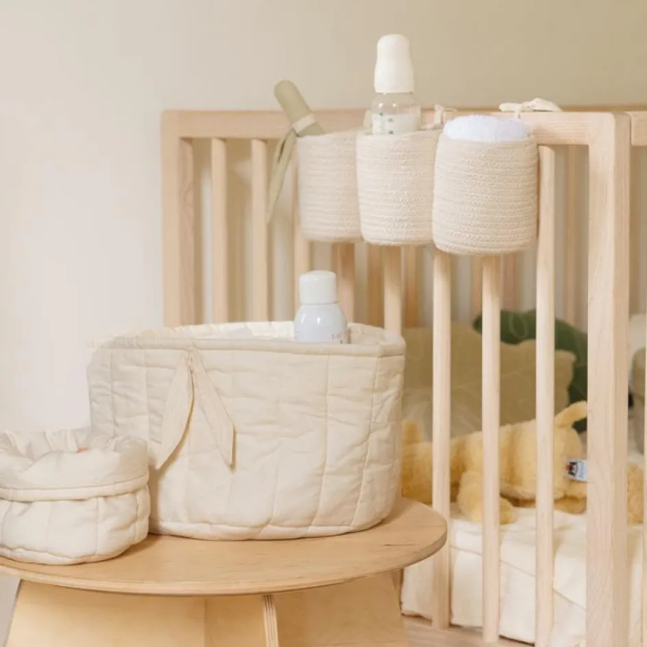 Lot de 3 paniers de berceau bamboo vanille (32 x 10 cm)|Lorena Canals Outlet