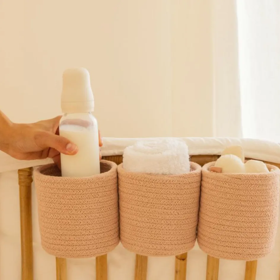 Lot de 3 paniers de berceau bamboo nude (32 x 10 cm)|Lorena Canals