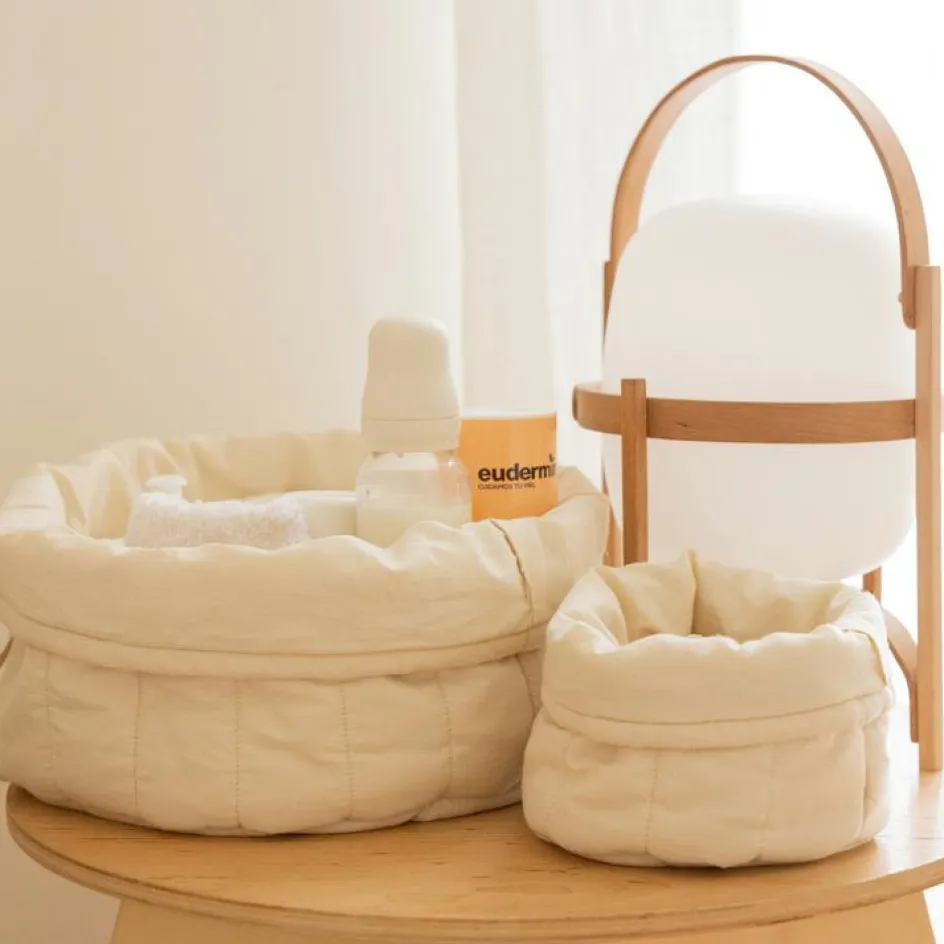 Clearance Lorena Canals Lot de 2 paniers de rangement bamboo naturel (20 x 30 cm)