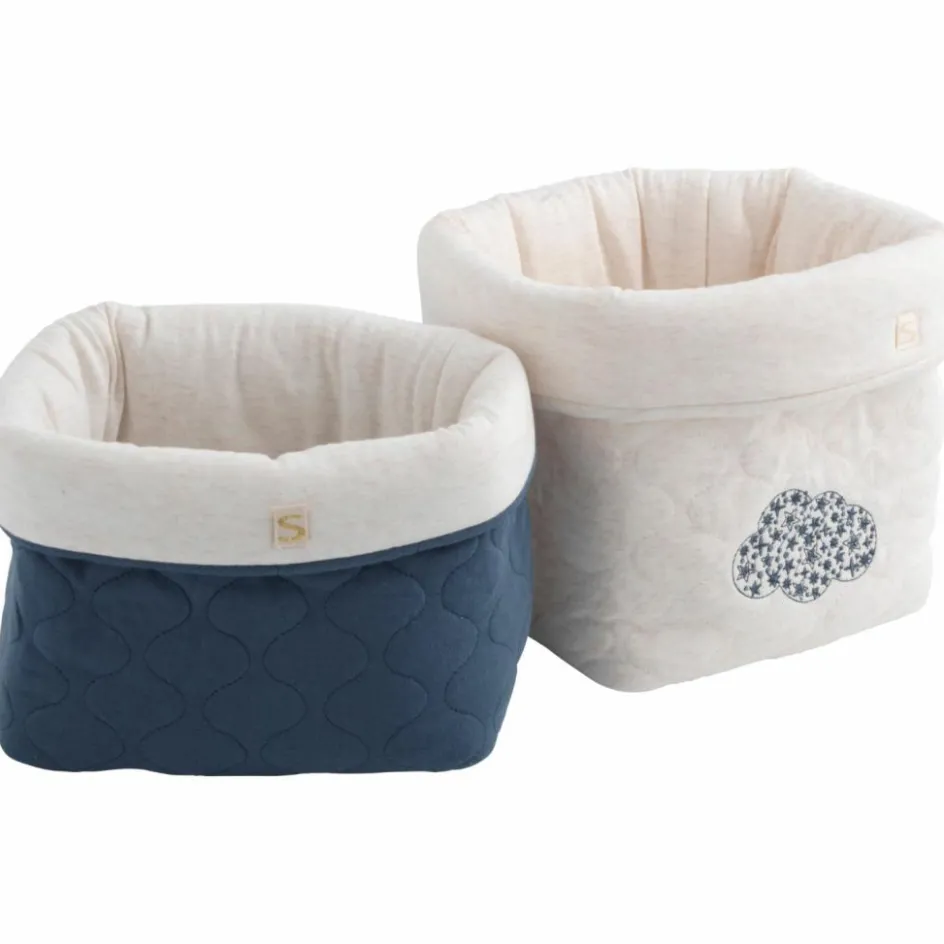 Lot de 2 paniers de rangement Petit Nuage|Sauthon Discount