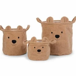 Clearance Childhome Lot de 3 paniers Teddy beige