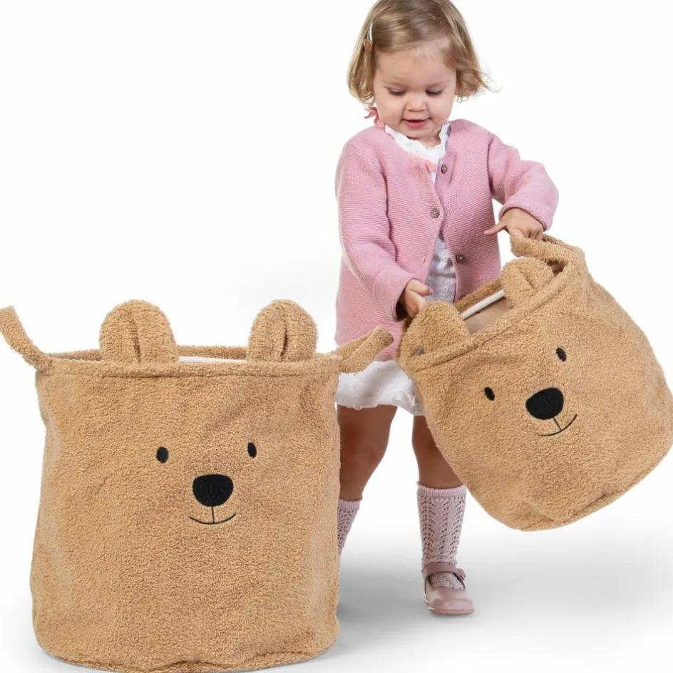 Clearance Childhome Lot de 3 paniers Teddy beige
