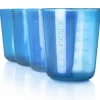 New Babycup Lot de 4 petites tasses bleues