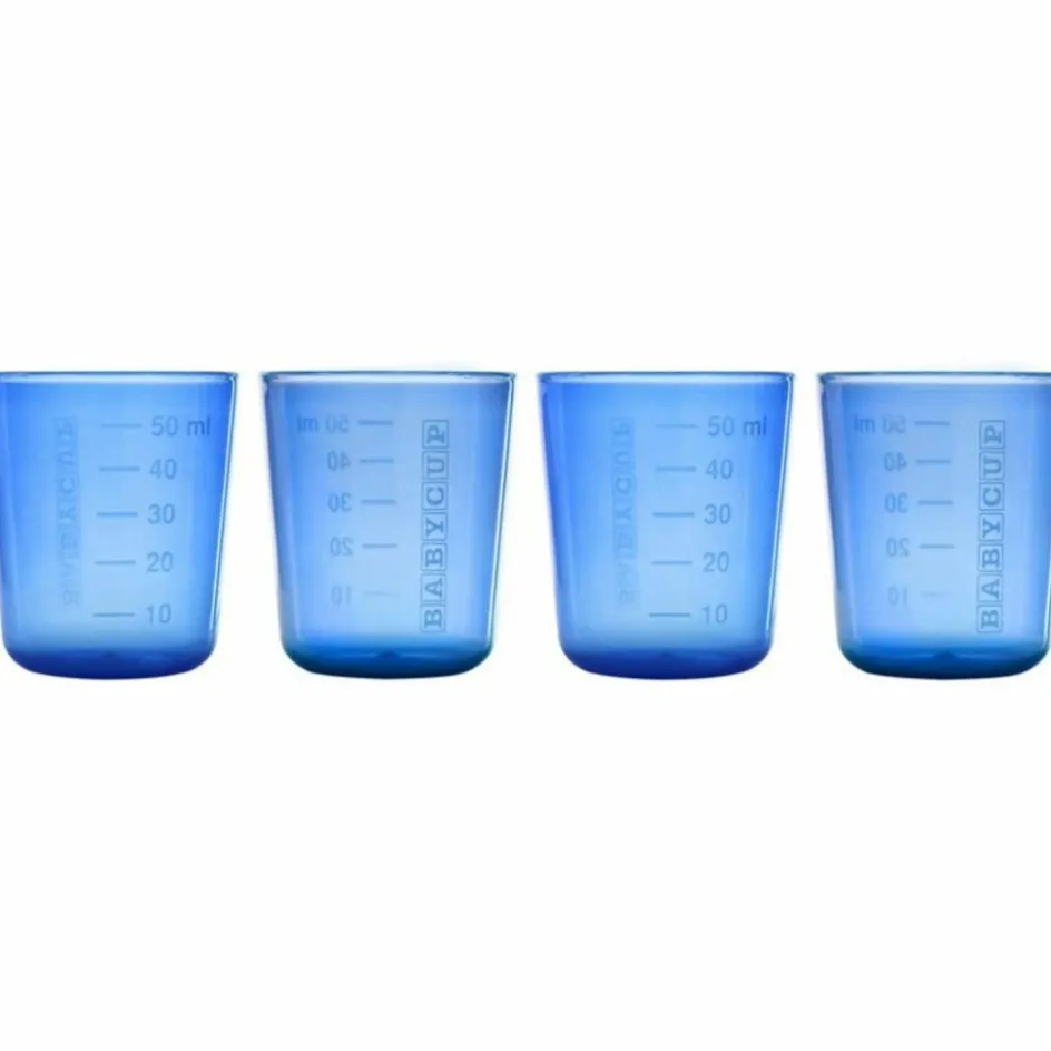 New Babycup Lot de 4 petites tasses bleues
