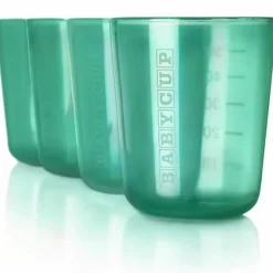 Babycup Lot de 4 petites tasses vertes
