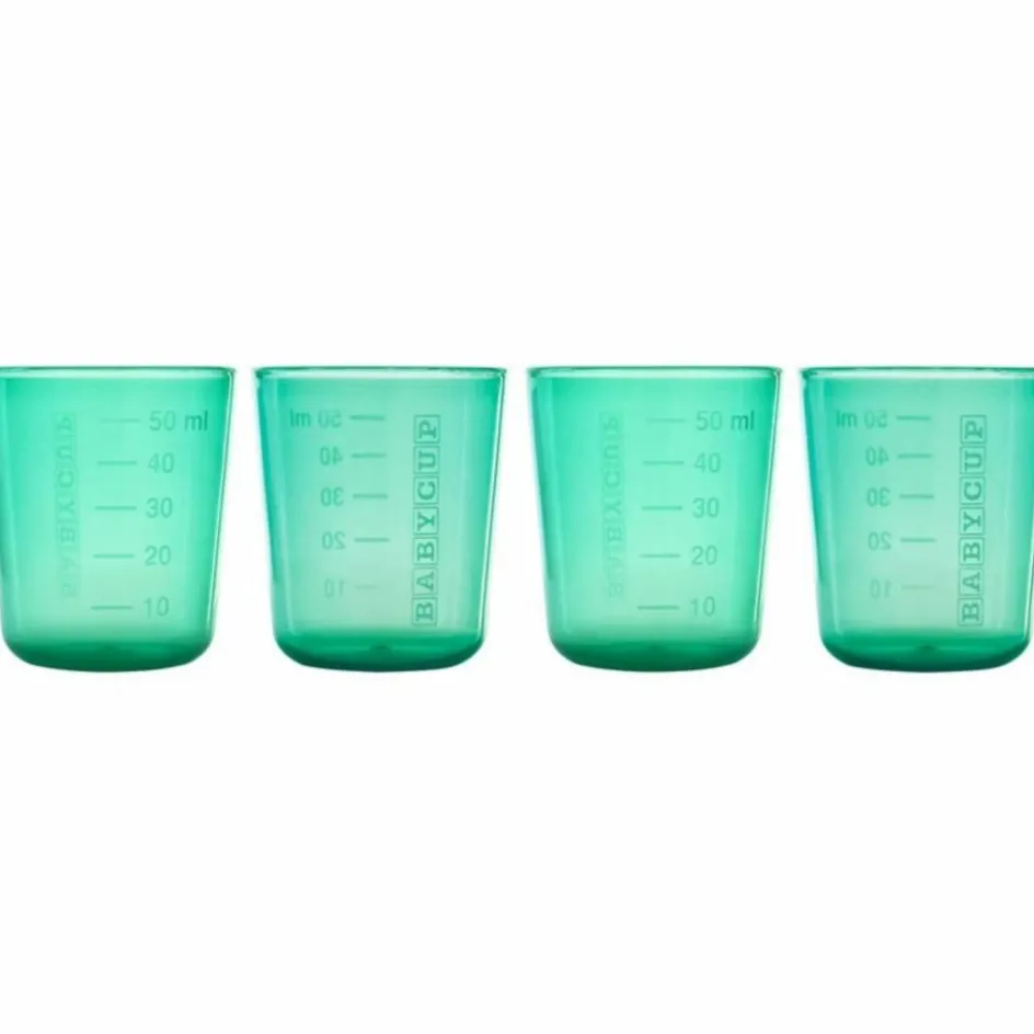 Babycup Lot de 4 petites tasses vertes