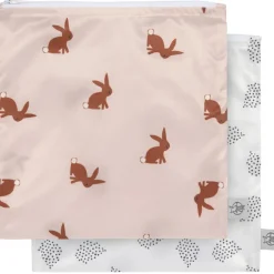 Sale Lässig Lot de 2 Pochettes à goûter Little Forest Lapin