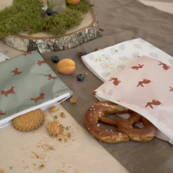 Sale Lässig Lot de 2 Pochettes à goûter Little Forest Lapin