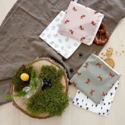 Sale Lässig Lot de 2 Pochettes à goûter Little Forest Lapin