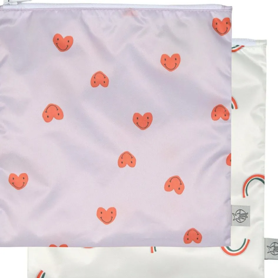 Lot de 2 pochettes pour Snack Happy Rascals Coeur|Lässig New