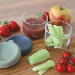 Clearance Béaba Lot de 2 portions verre 150 ml Mineral-Sage green