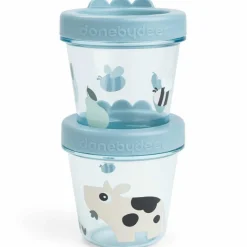 Lot de 2 pots de conservation Tiny farm Bleu|Done by Deer Best