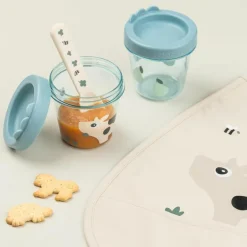 Lot de 2 pots de conservation Tiny farm Bleu|Done by Deer Best