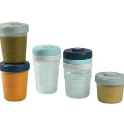 Clearance Béaba Lot de 8 pots de conservation bleu et vert (150 ml et 250 ml)
