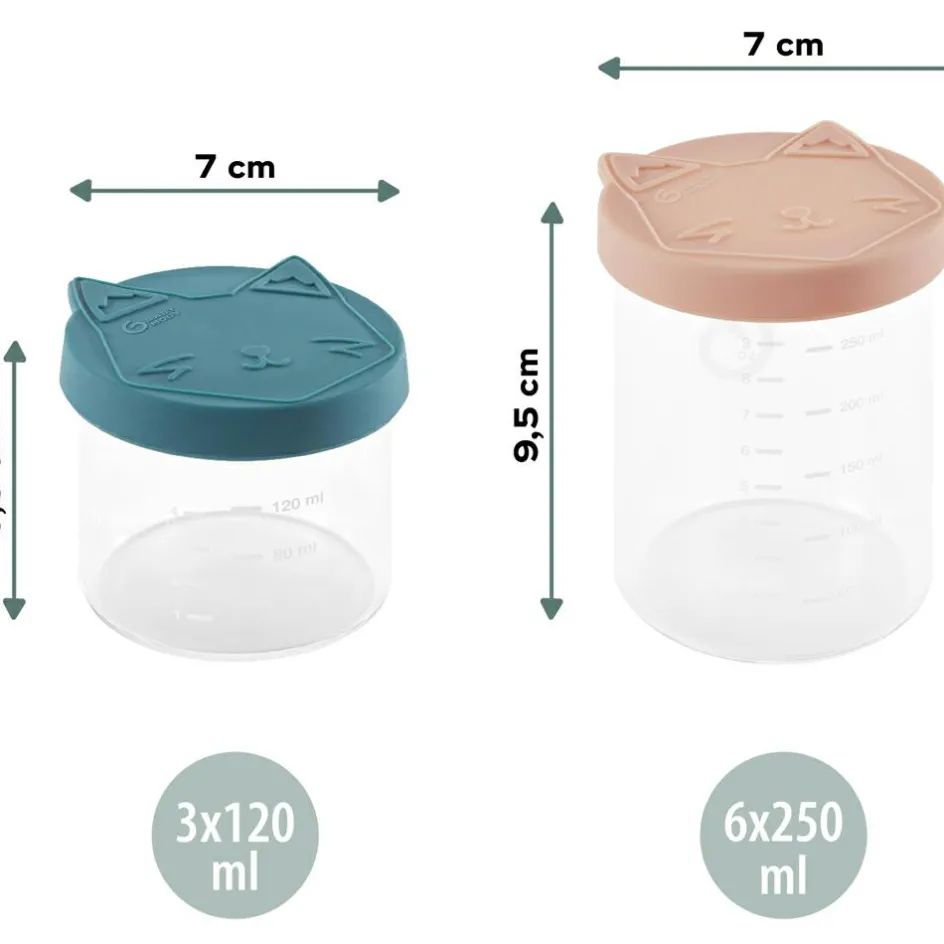 Lot de 9 pots de conservation Isy Bowls (6 x 250ml + 3 x 120ml)|Babymoov Hot