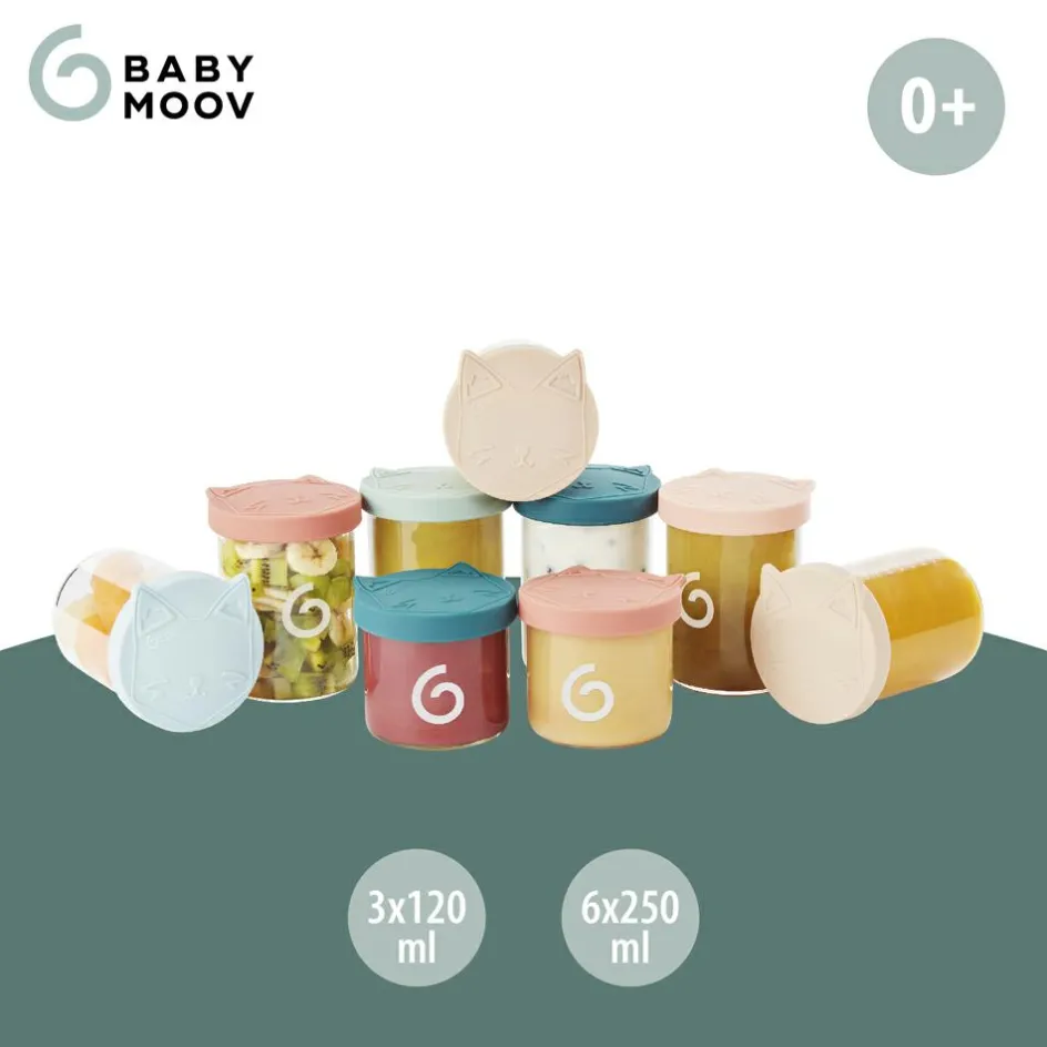 Lot de 9 pots de conservation Isy Bowls (6 x 250ml + 3 x 120ml)|Babymoov Hot