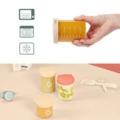 Lot de 9 pots de conservation Isy Bowls (6 x 250ml + 3 x 120ml)|Babymoov Hot