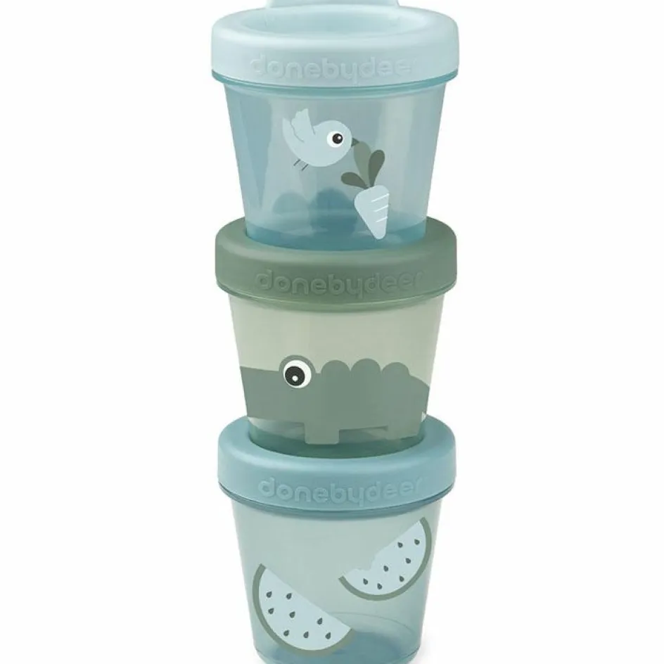 Lot de 3 pots de conservation Croco vert (150 ml)|Done by Deer Outlet