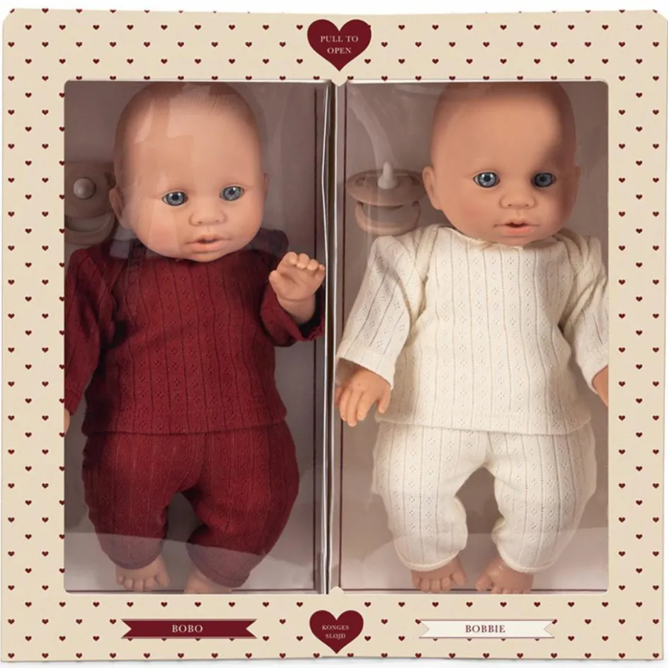 Discount Konges Slojd Lot de 2 poupons Bobo et Bobbie