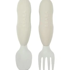 Sale Béaba Lot de 2 pré-couverts inox gris velours