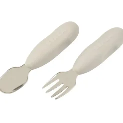 Sale Béaba Lot de 2 pré-couverts inox gris velours