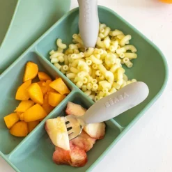 Sale Béaba Lot de 2 pré-couverts inox gris velours