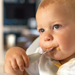 Sale Béaba Lot de 2 pré-couverts inox gris velours