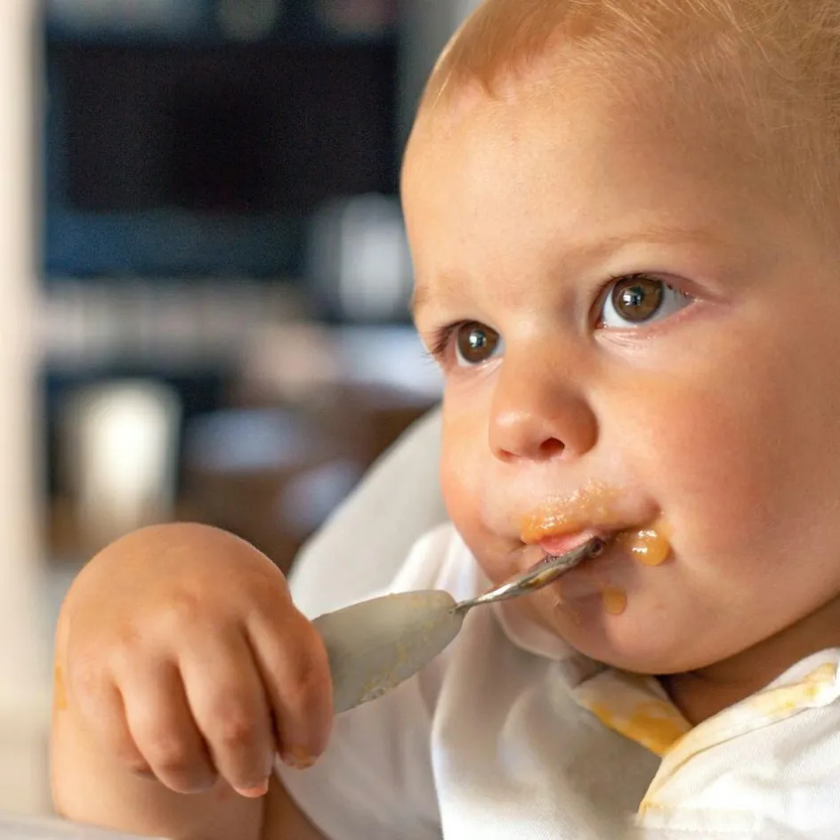 Sale Béaba Lot de 2 pré-couverts inox gris velours