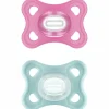 New MAM Lot de 2 sucettes Comfort rose en silicone (2-6 mois)