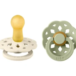 Lot de 2 sucettes en latex Bohème Ivory-Sage (6-18 mois) - Reconditionné|BIBS Best