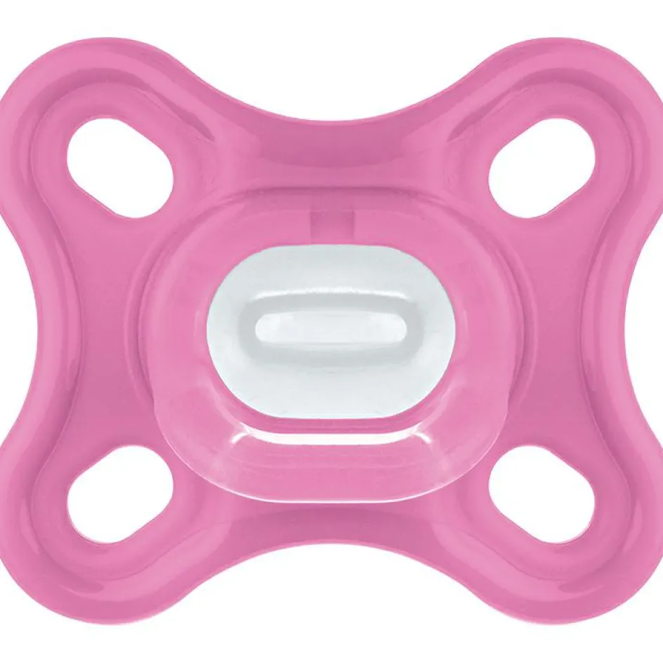 Lot de 2 sucettes en silicone Comfort rose et parme (0-2 mois)|MAM Clearance