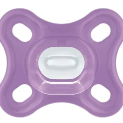 Lot de 2 sucettes en silicone Comfort rose et parme (0-2 mois)|MAM Clearance