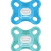 Best MAM Lot de 2 sucettes en silicone Comfort bleu (0-2 mois)