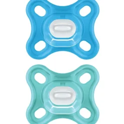 Best MAM Lot de 2 sucettes en silicone Comfort bleu (0-2 mois)