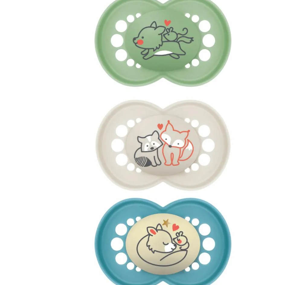 Best MAM Lot de 3 sucettes Original Bleu en silicone (18 mois et +)