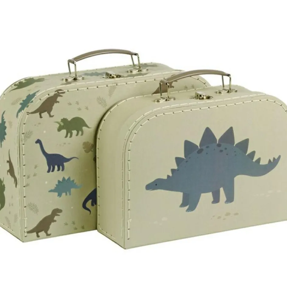 Lot de 2 valisettes de rangement Dinosaure|A Little Lovely Company Clearance