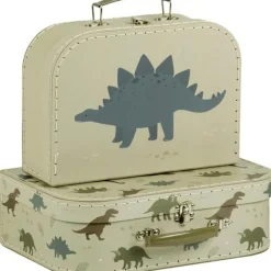 Lot de 2 valisettes de rangement Dinosaure|A Little Lovely Company Clearance