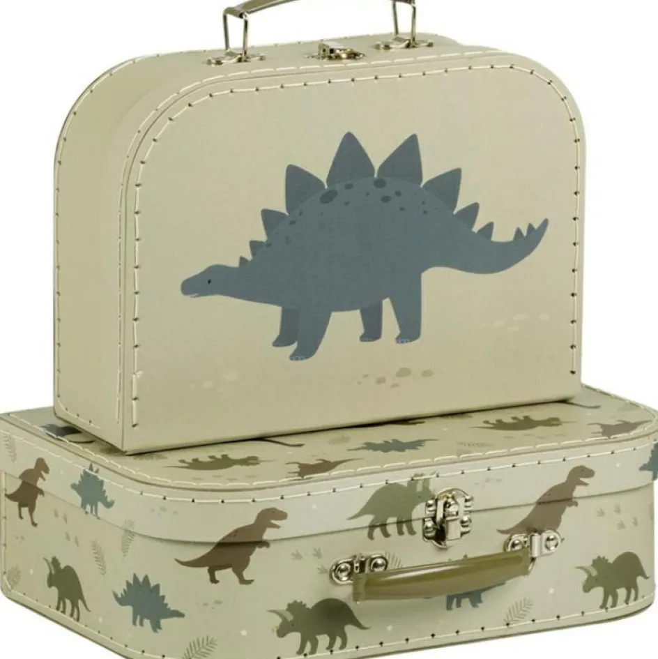 Lot de 2 valisettes de rangement Dinosaure|A Little Lovely Company Clearance