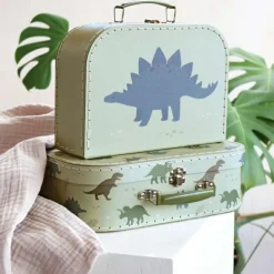 Lot de 2 valisettes de rangement Dinosaure|A Little Lovely Company Clearance