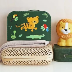 A Little Lovely Company Lot de 2 valisettes de rangement Tigre