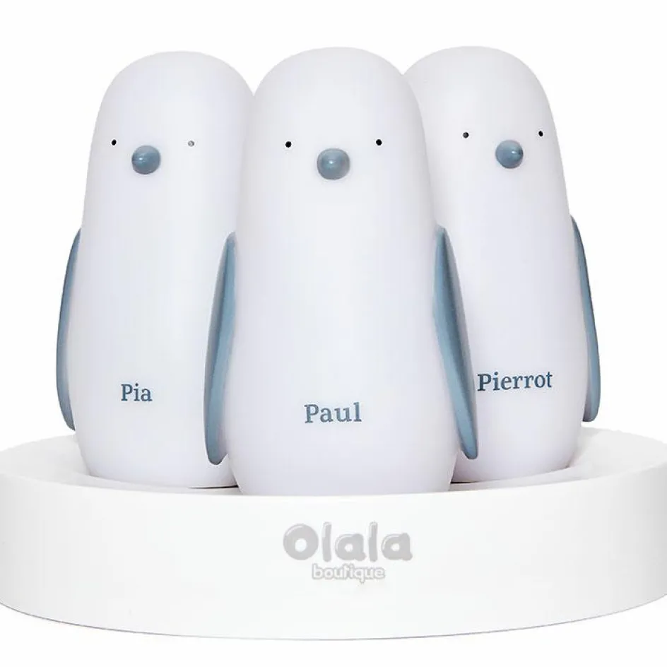 Clearance Olala Boutique Lot de 3 veilleuses nomades pingouin Paul, Pia et Pierrot