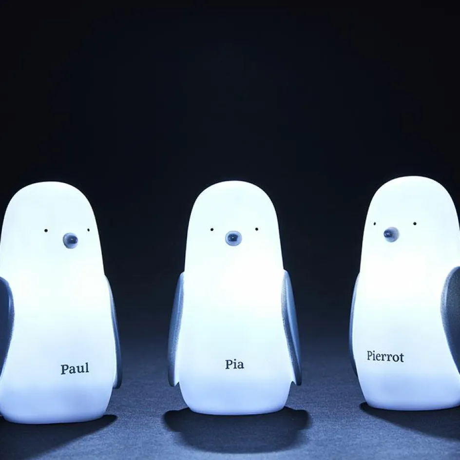 Clearance Olala Boutique Lot de 3 veilleuses nomades pingouin Paul, Pia et Pierrot