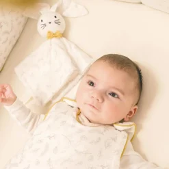 Lot doudou plat + anneau de dentition Leafy Bunny|Domiva Hot